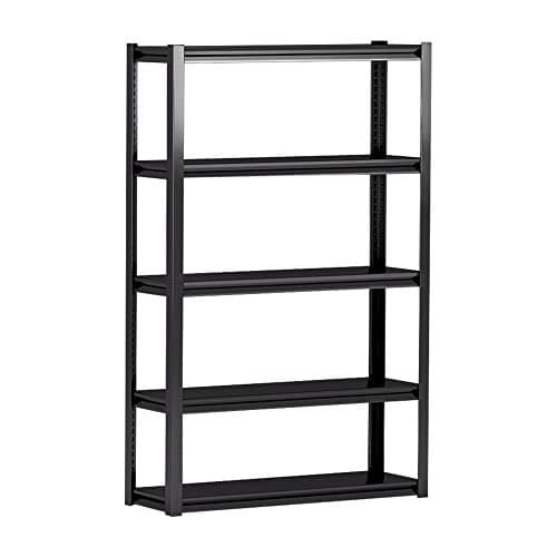 Beestmueble 5 Tier Metal Storage Shelves, Heavy Duty Steel Utility Shelves with Adjustable Metal Shelves, High Weight Capacity, Garage Organization Storage Rack, 31.5" W x 15.8" D x 63" H.