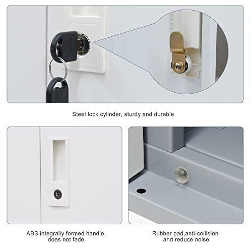 Locker Storage Cabinet - 6 Metal Wall Lockers for School and Home Storage Locker Organizer,Kids Locker for Cloth and Toy Organizer - Metal Storage Locker Cabinet.