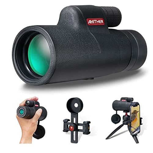 12x50 Monocular Telescope for Smartphone - High Powered Monoculars for Adults with Tripod & Phone Adapter High Definition Low Night Vision BAK4 Prism FMC Optical Lens for Bird Watching Hunting Hiking.