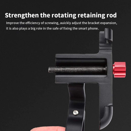 PROMEND Universal Aluminium Bike Phone Mount, Adjustable from 2.2-3.7" Wide and 360° Angle, Fits for iPhone Xs|Xs Max, XR, X, 8 | 8+, Galaxy S10, S10+, S10E, S9.