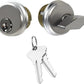 EASILOK Storefront Door Commercial Mortise Lock Cylinder with Keys & Thumbturn, in Aluminum (1 Set, Black).
