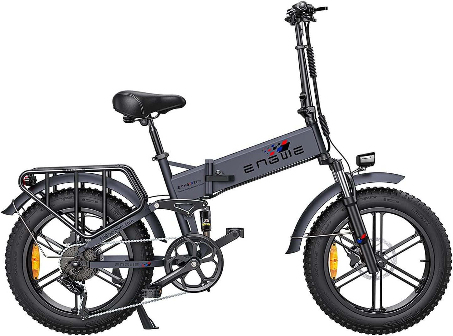 ENGWE Upgrade Folding Electric Bicycle for Adults 750W 48V16Ah Build-in Lithium Large Battey Long Range 20 * 4.0" Fat Tire E-Bike All Terrien Mountain Snow Beach City Cruiser Electric Bike Engine Pro.